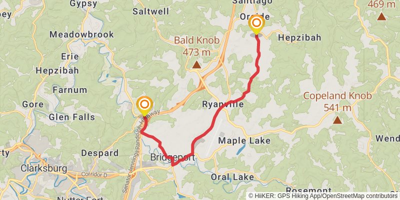 American Discovery Trail North Route stage 40 Map