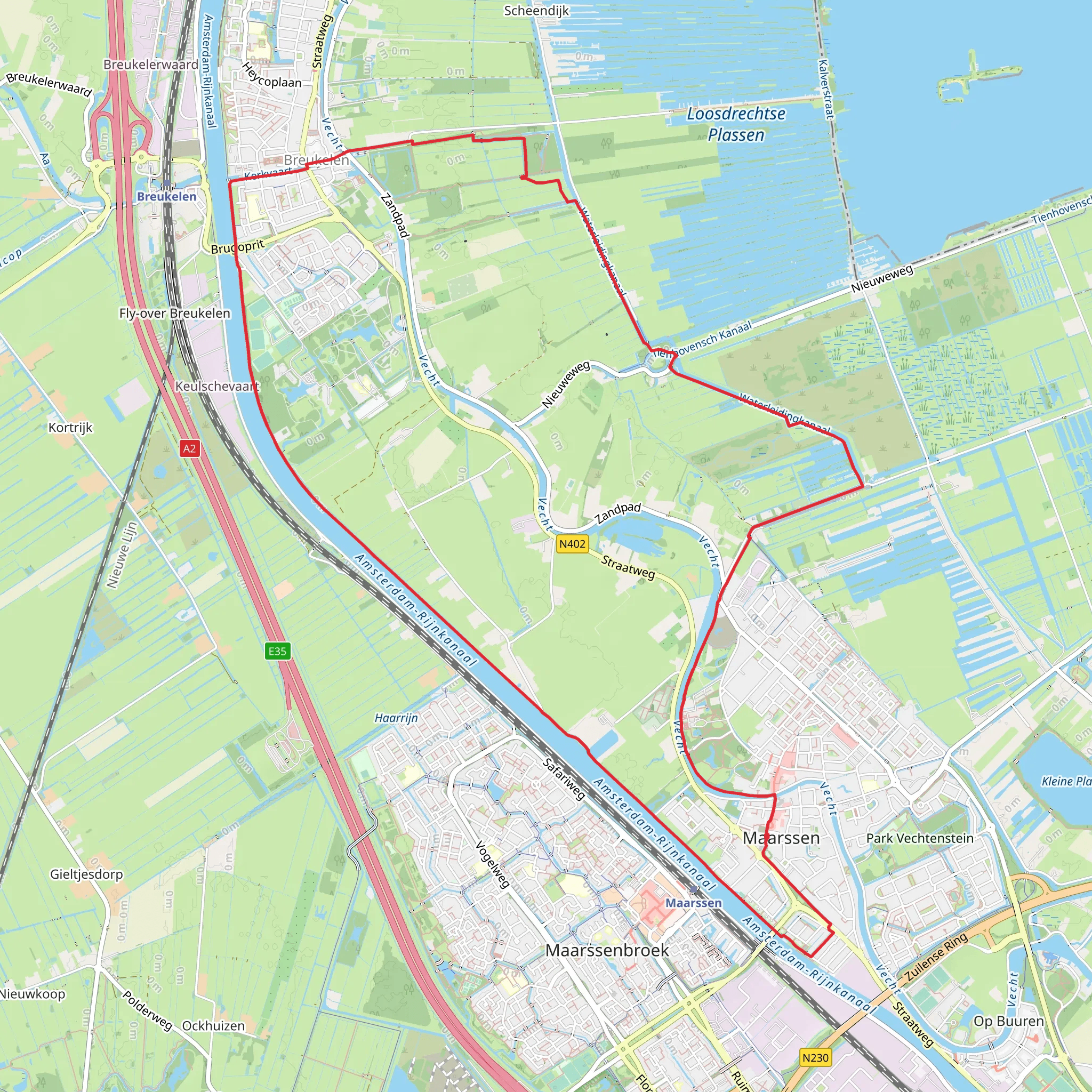 Zandpad and Konaaldijk Oost Loop mobile static map