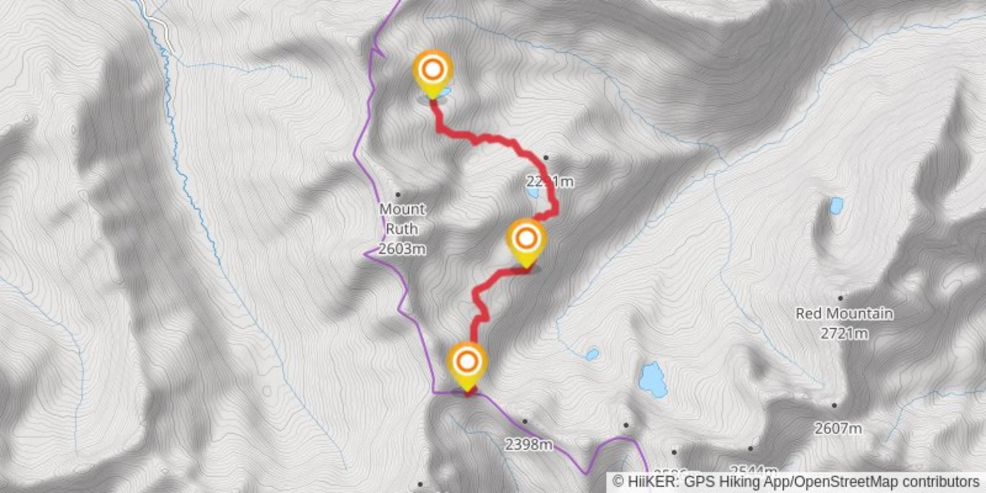 An image depicting the trail Lost Lake #1 and its surrounding area.
