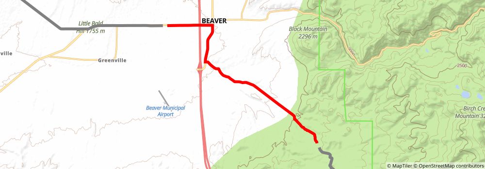 American Discovery Trail South Route stage 321 Map