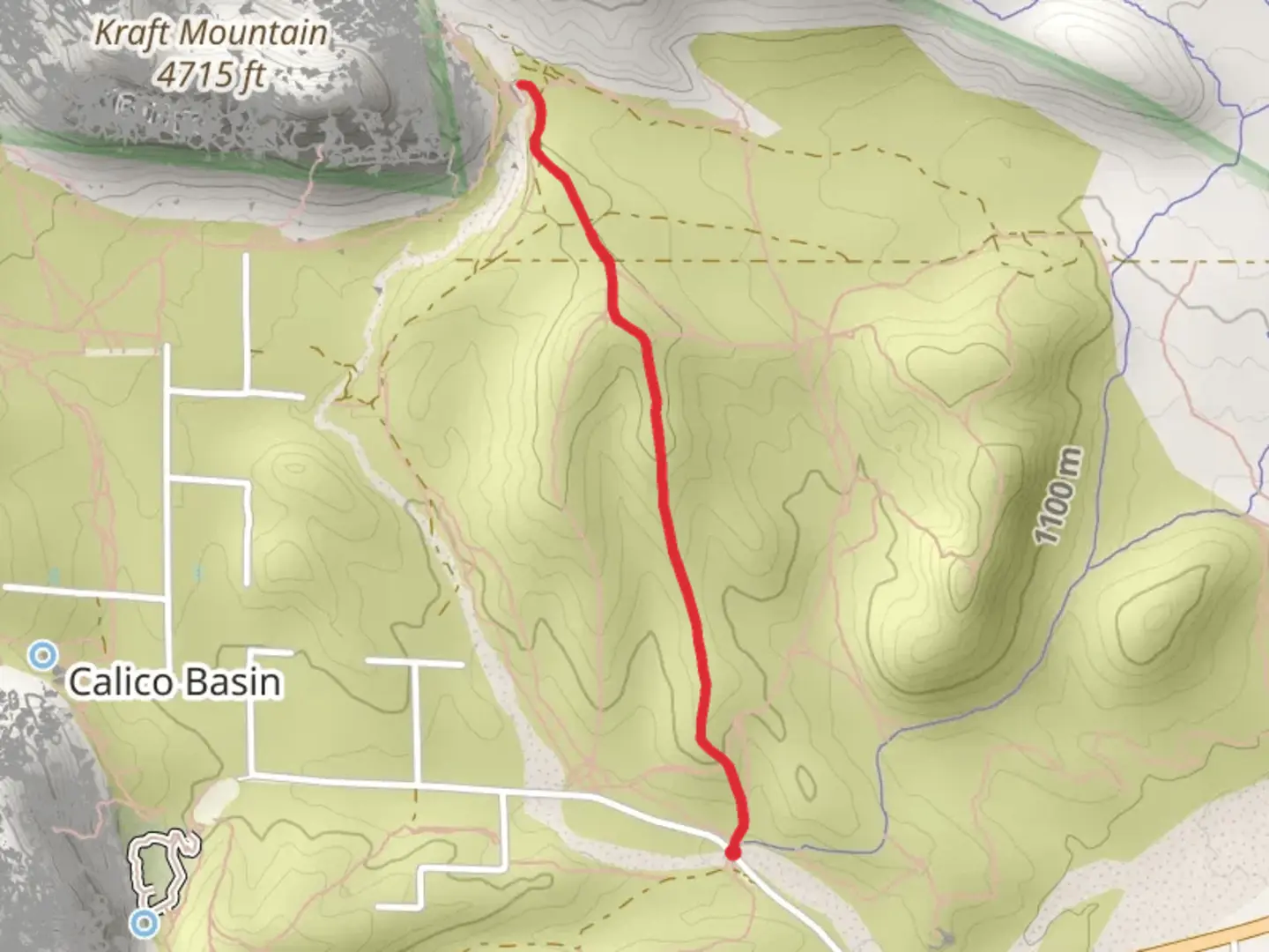 An image depicting the trail Gene's Trail and its surrounding area.