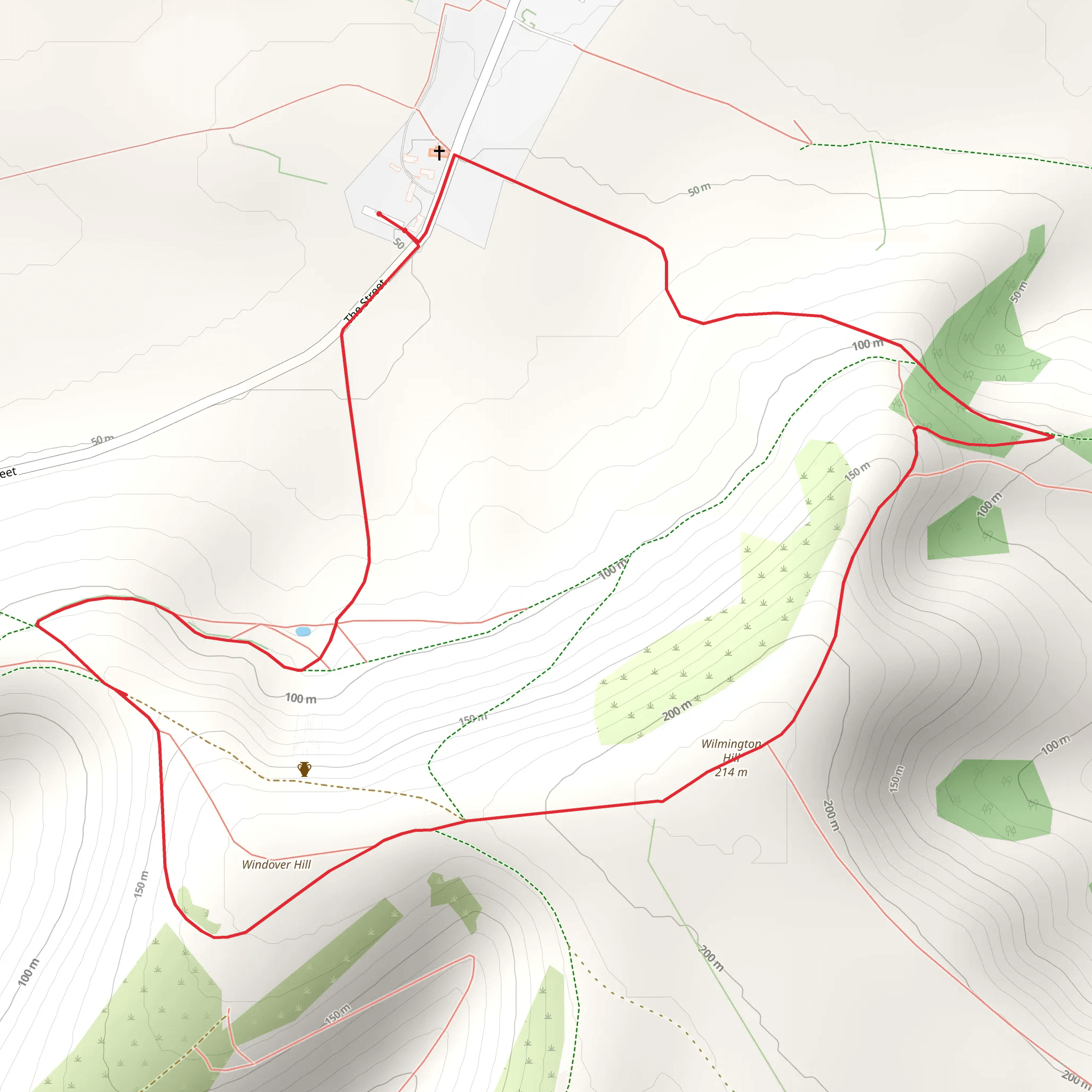 Windover Hill and Wilmingtom Hill Loop mobile static map