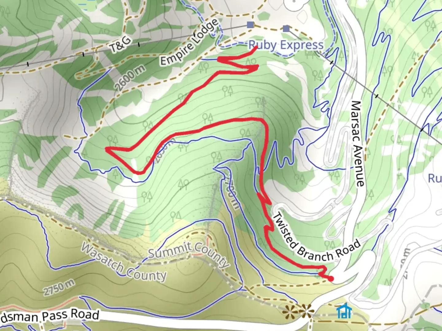 An image depicting the trail Corvair Trail and its surrounding area.