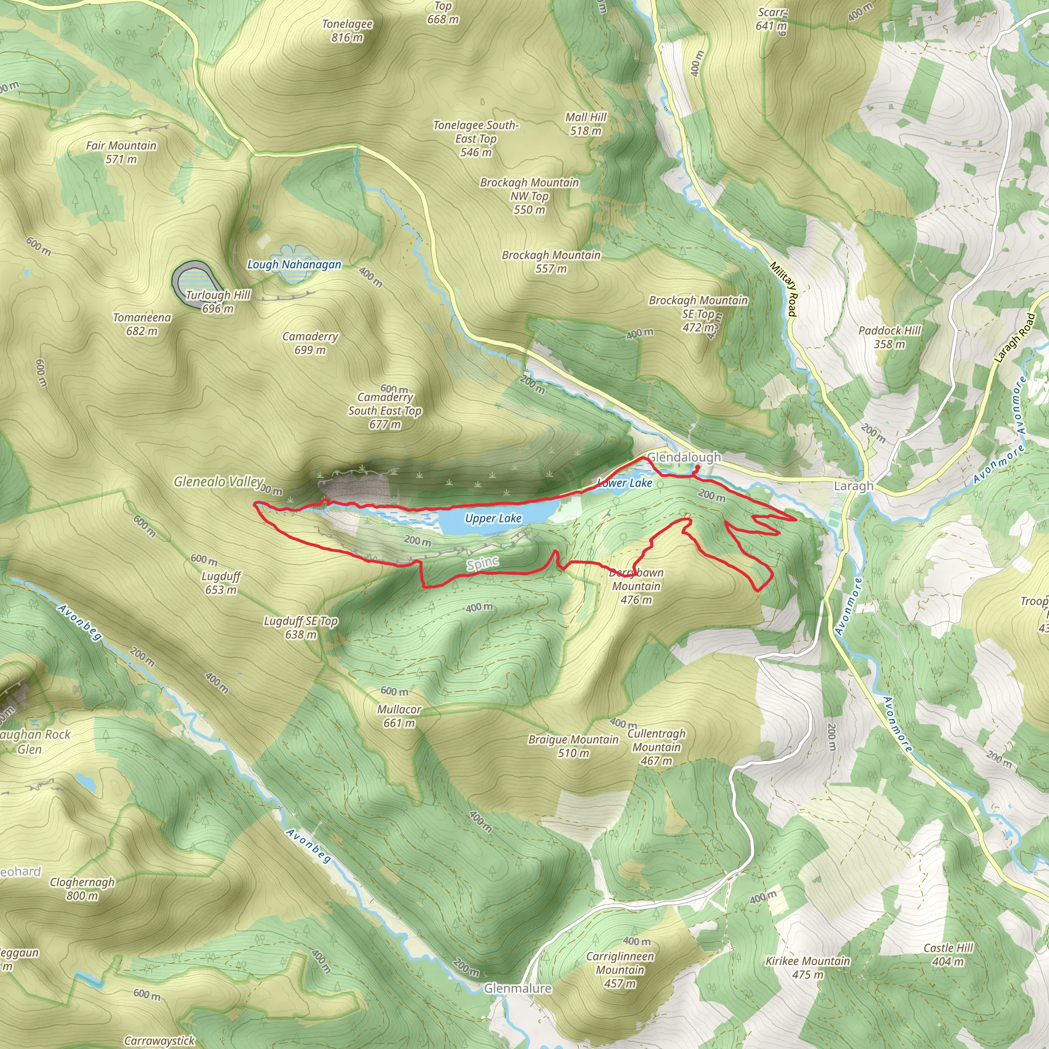 Derrybawn Circular mobile static map