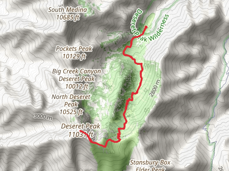 Deseret Peak via Mill Fork Canyon Trail