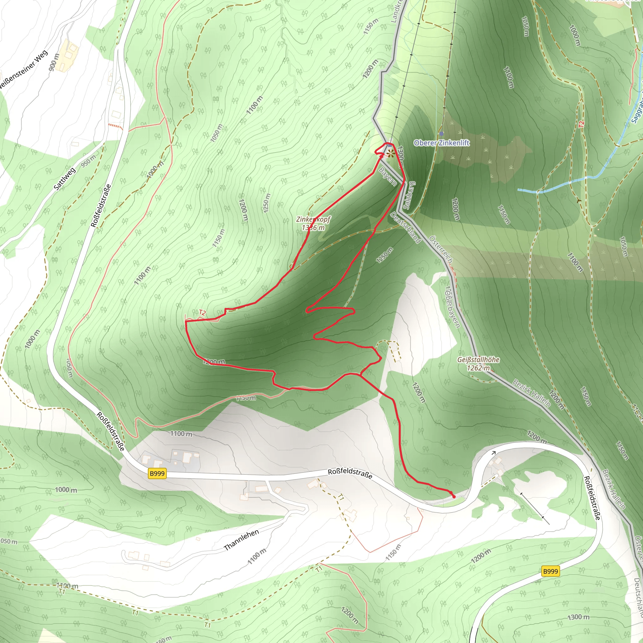 Zinkenkopf Loop mobile static map