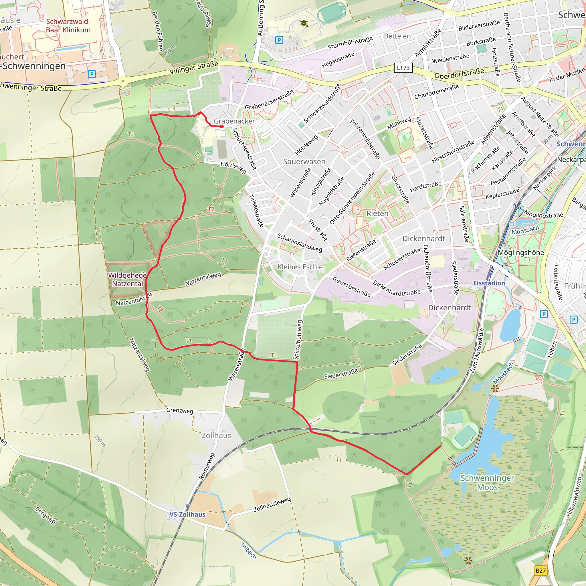 Schwenninger Moos Walk mobile static map