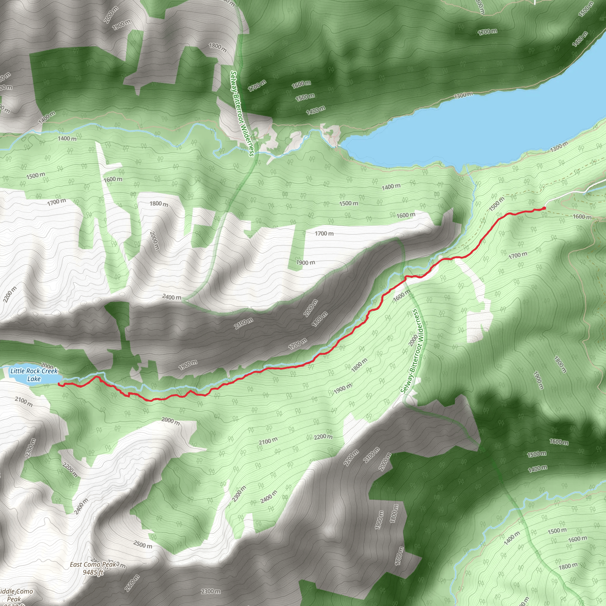 Little Rock Creek Trail mobile static map