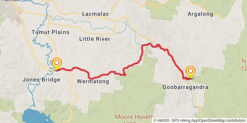 Hume And Hovell Track stage 7 Map
