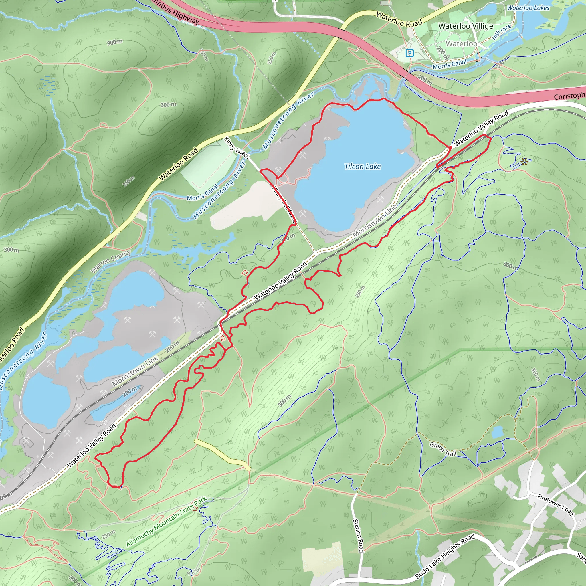 Trestle Trail, Blue Rock Trail and Tilcon Lake Loop Trail mobile static map