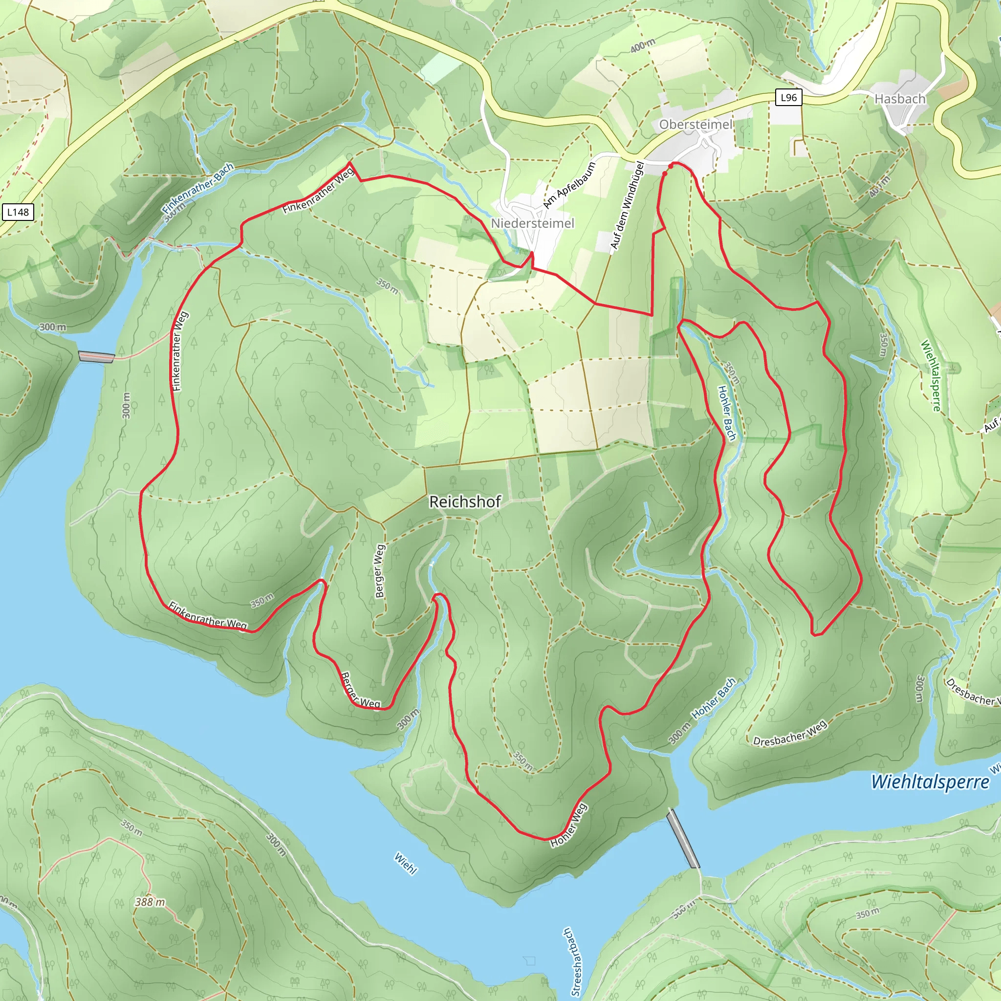 Wiehltalsperre A2 Loop mobile static map