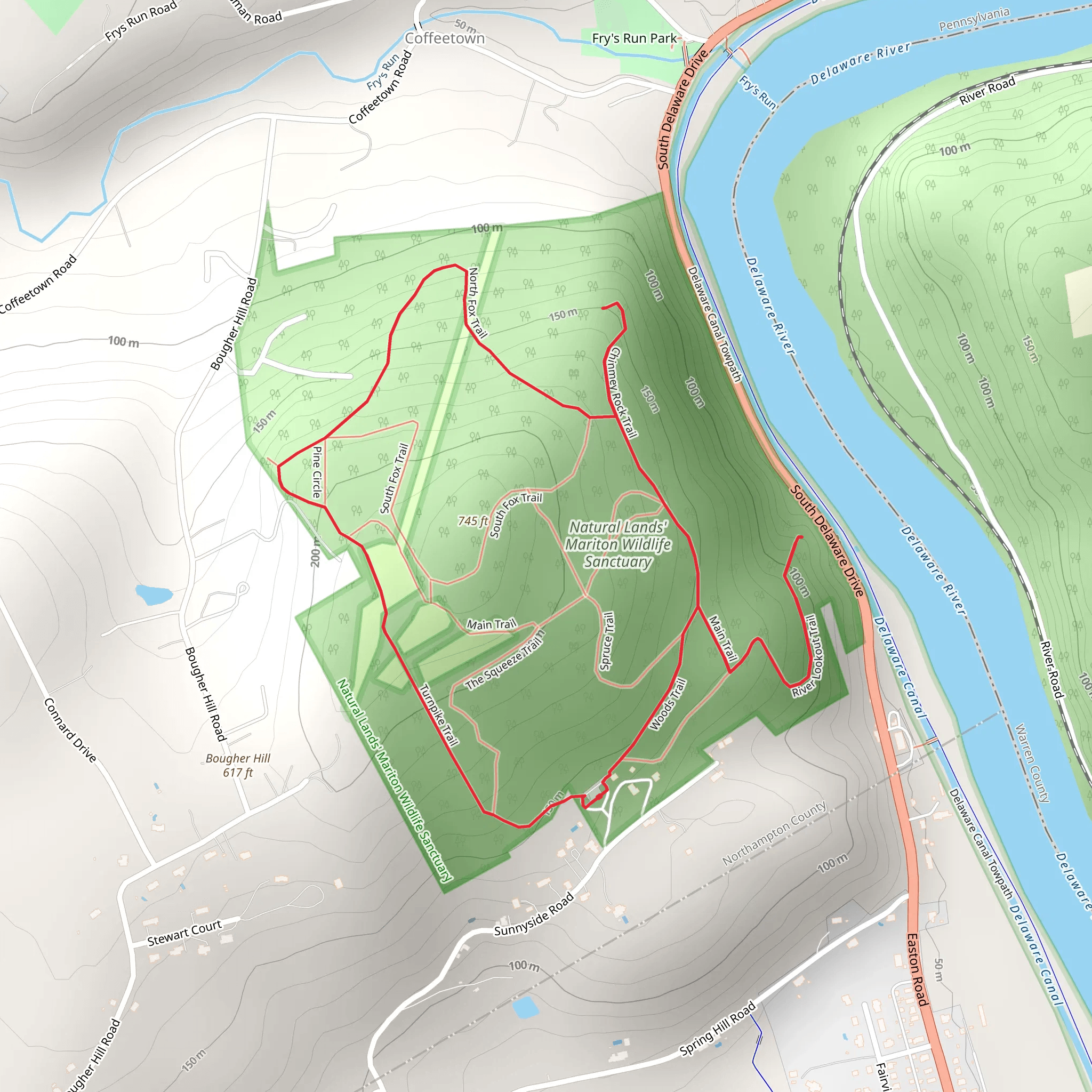 River Lookout and Bougher Hill Loop mobile static map