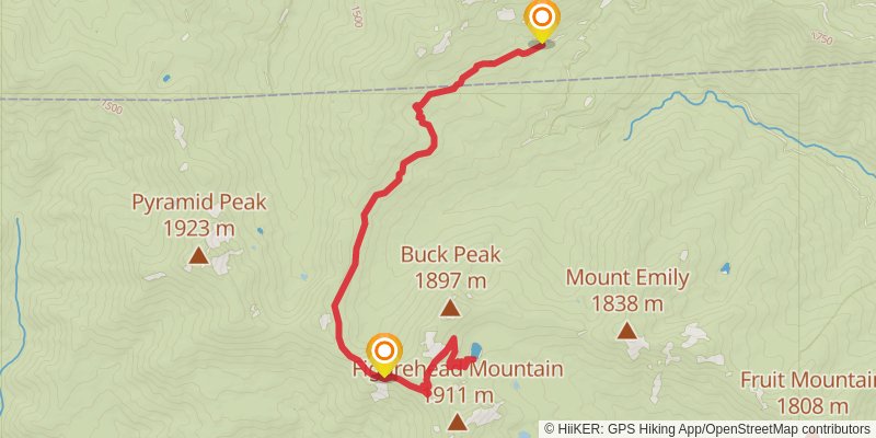 Fir Glade - Azalea Lake Trail stage 2 Map