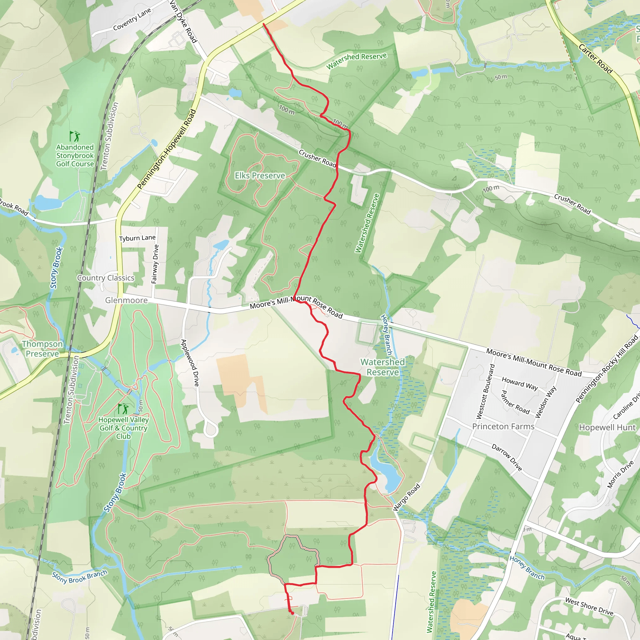 Watershed Trail mobile static map