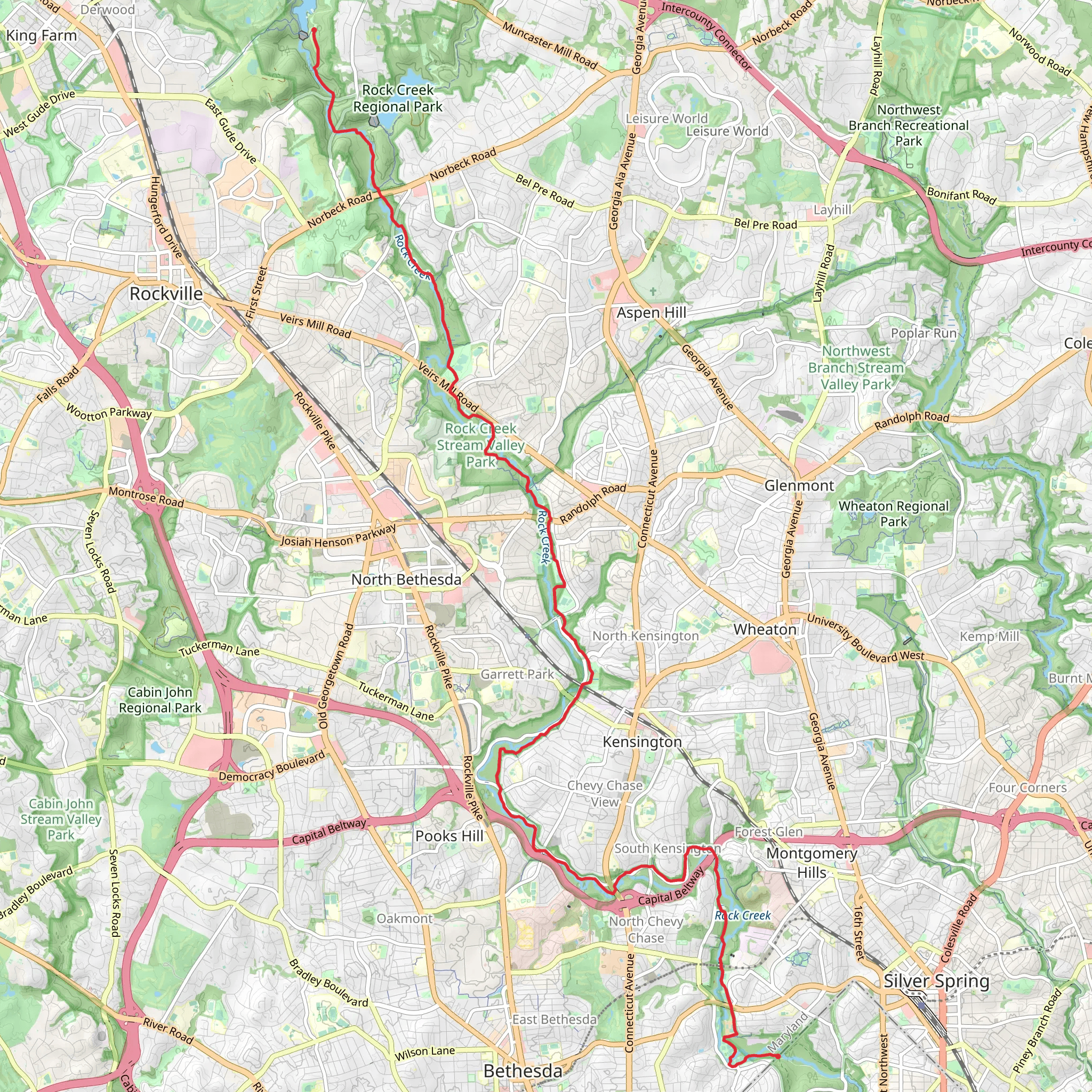 Rock Creek Trail mobile static map