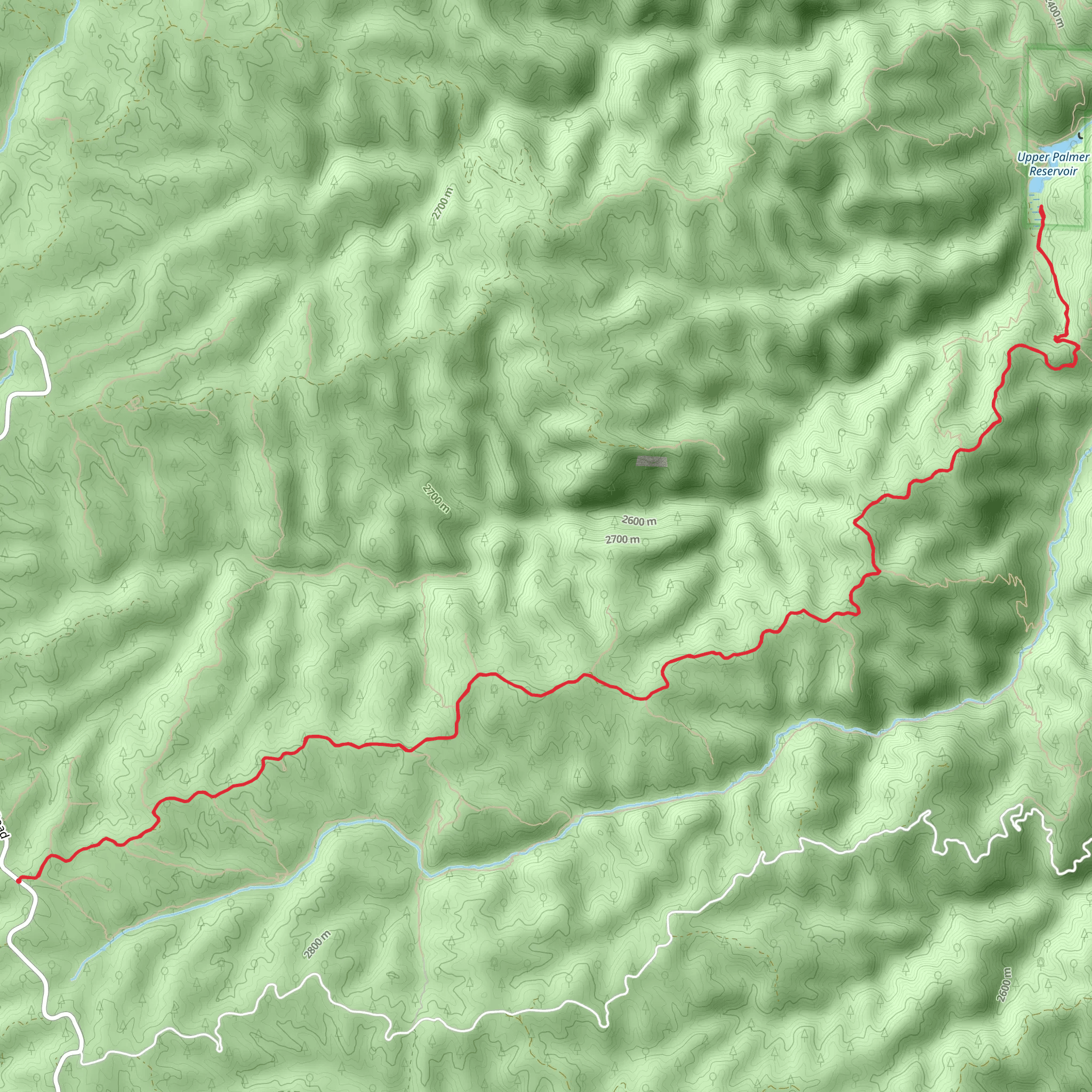 Upper Palmer Reservoir Trail mobile static map