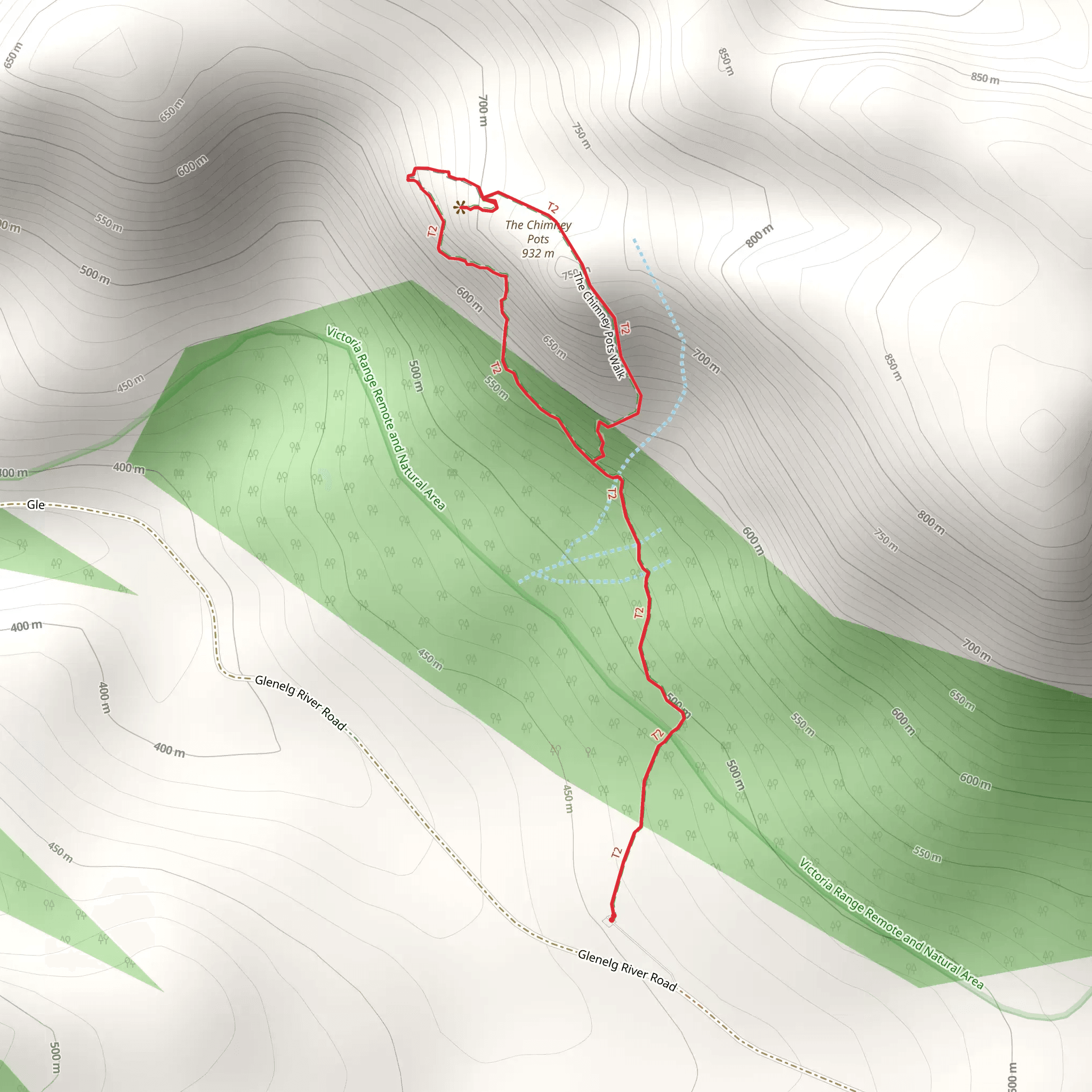 The Chimney Pots Trail mobile static map
