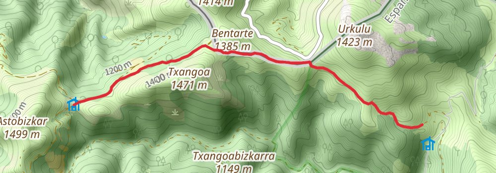 GR 12 - Eukal Herría Trail stage 8 Map