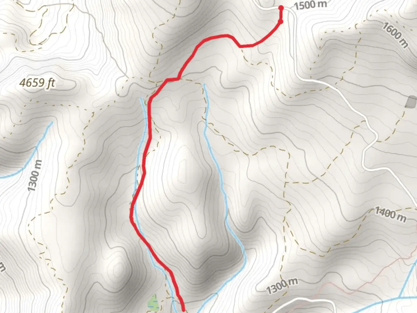 An image depicting the trail Hidden Gulch Trail and its surrounding area.