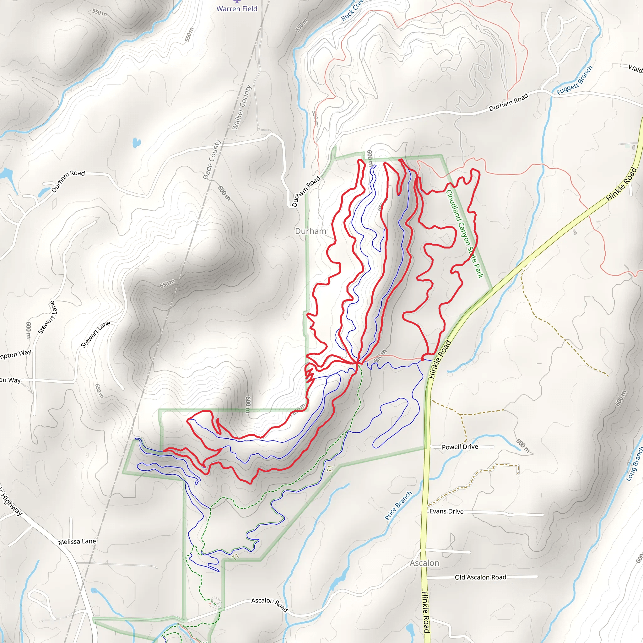 Torino Hill, Kettle Bottom and Tailings Run Loop mobile static map
