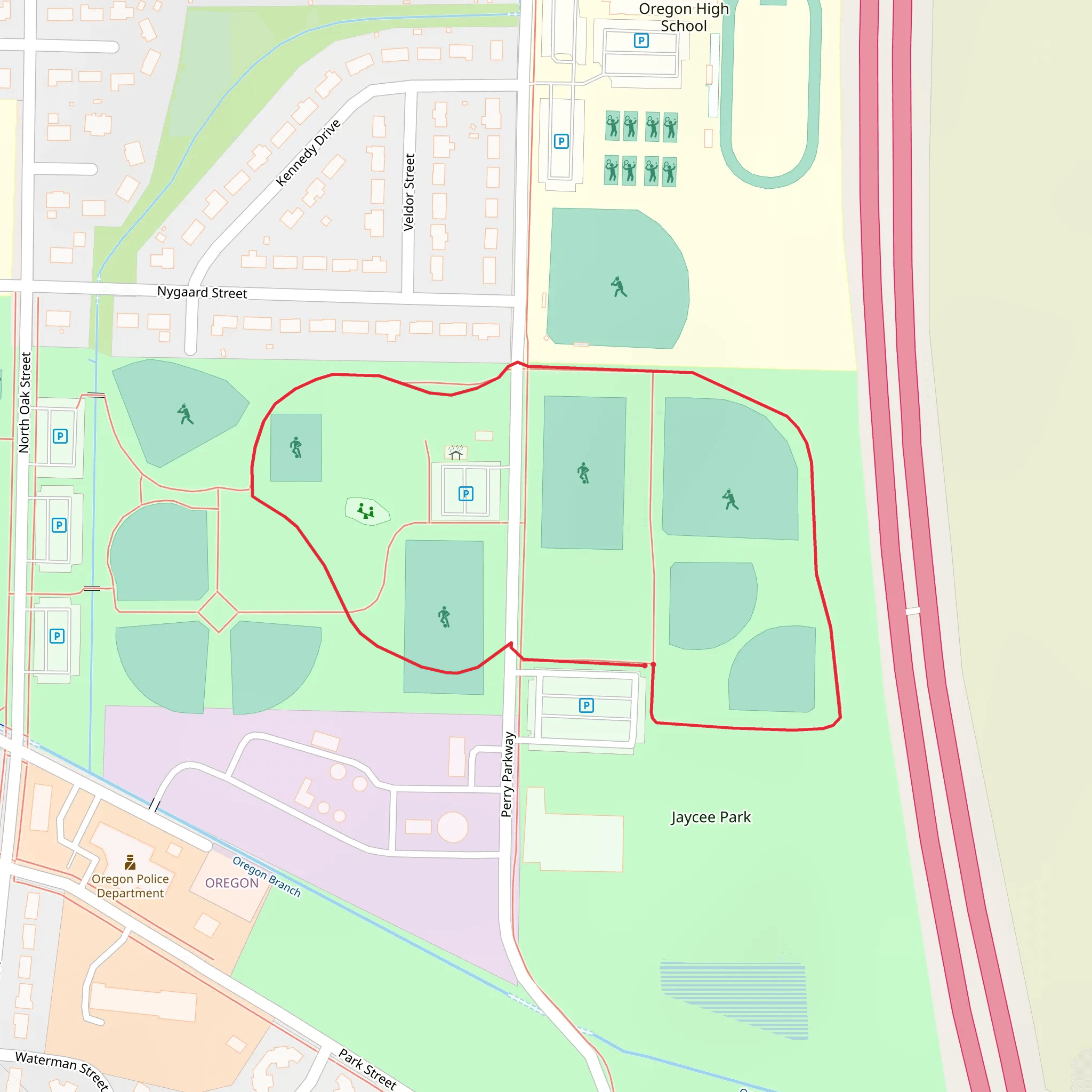 Perry Parkway Loop mobile static map