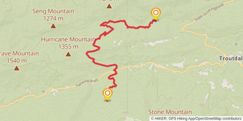 Appalachian Trail - Virginia stage 5 Map