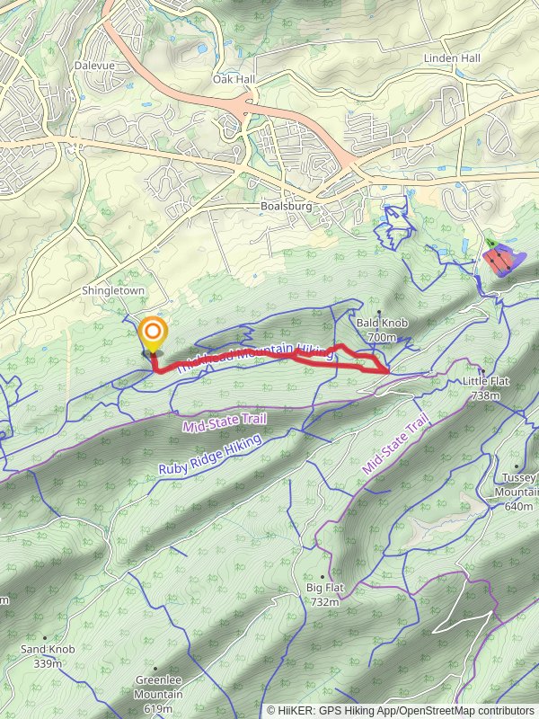 Roaring Run via Thickhead Mountain Hiking Trail