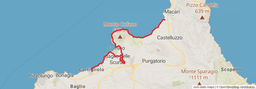 Sentiero Italia - Sicily Section stage 38 Map