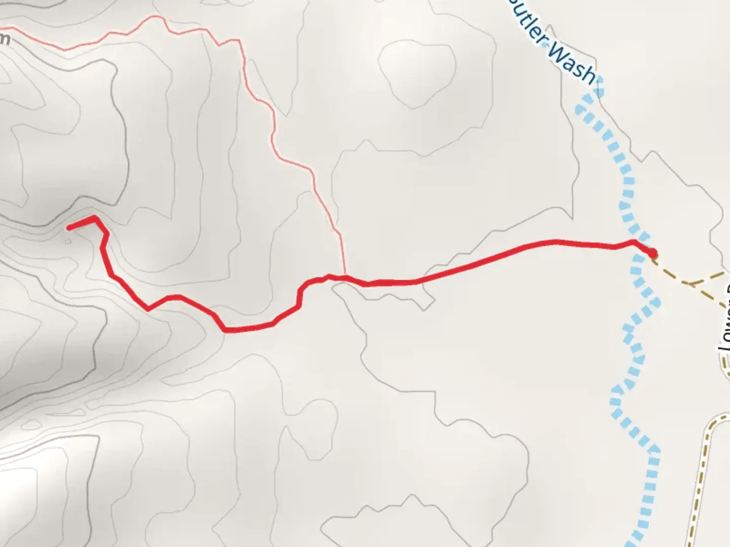 An image depicting the trail Split Level Ruin Trail and its surrounding area.