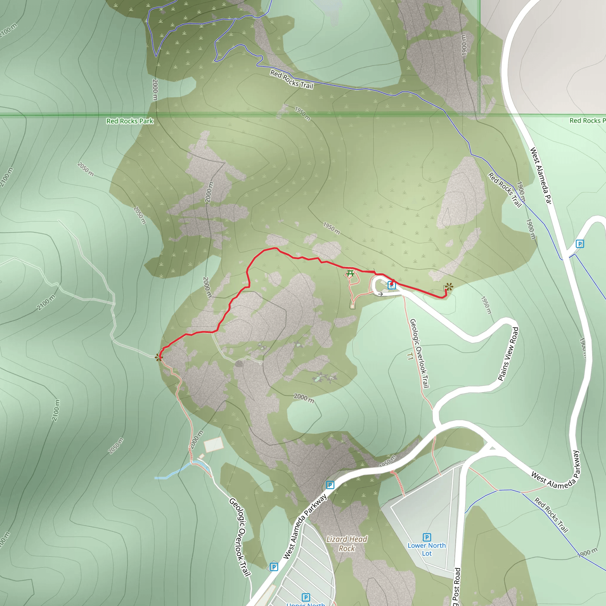 Geologic Overlook Trail mobile static map
