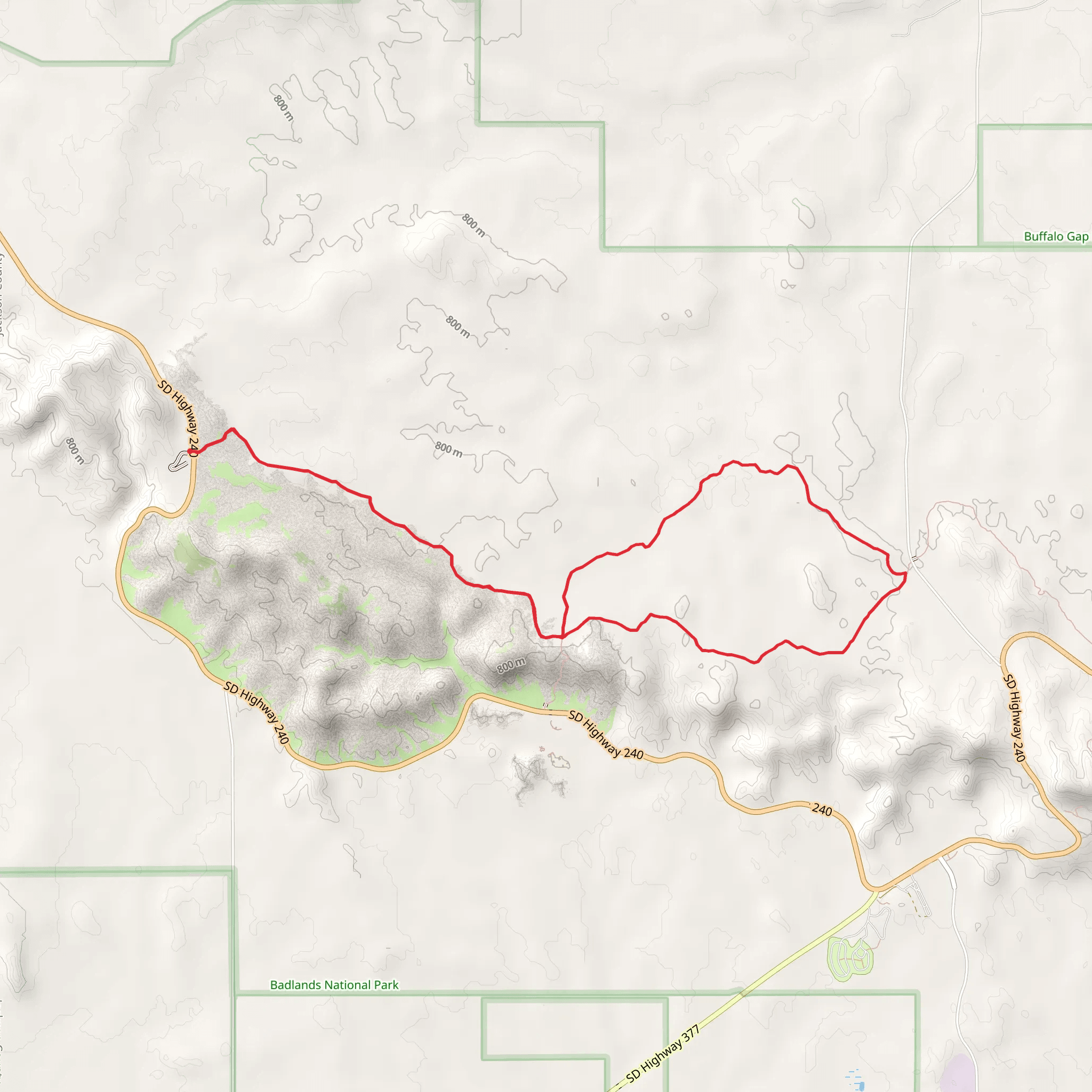 Medicine Root and Castle Loop Trail mobile static map