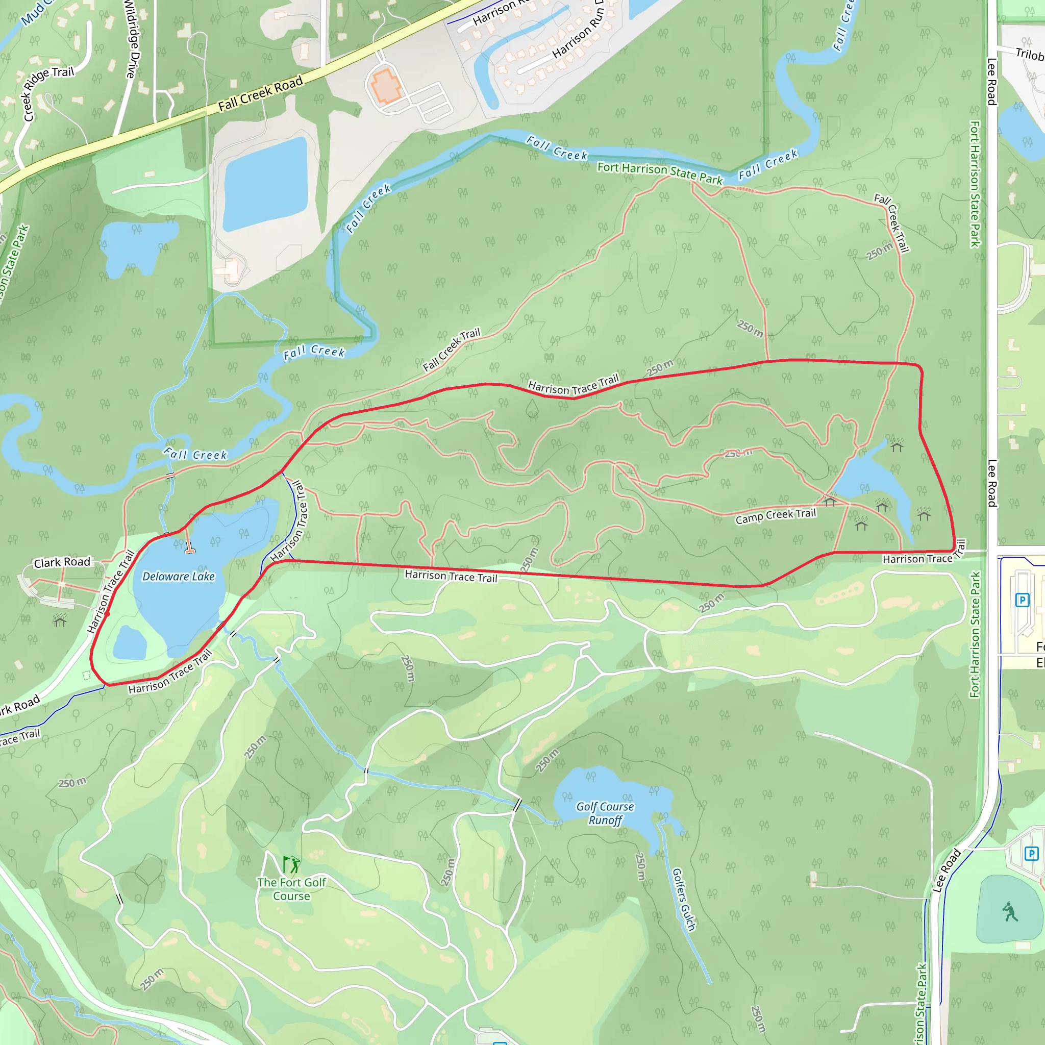 Delaware Lake and Duck Pond Loop mobile static map