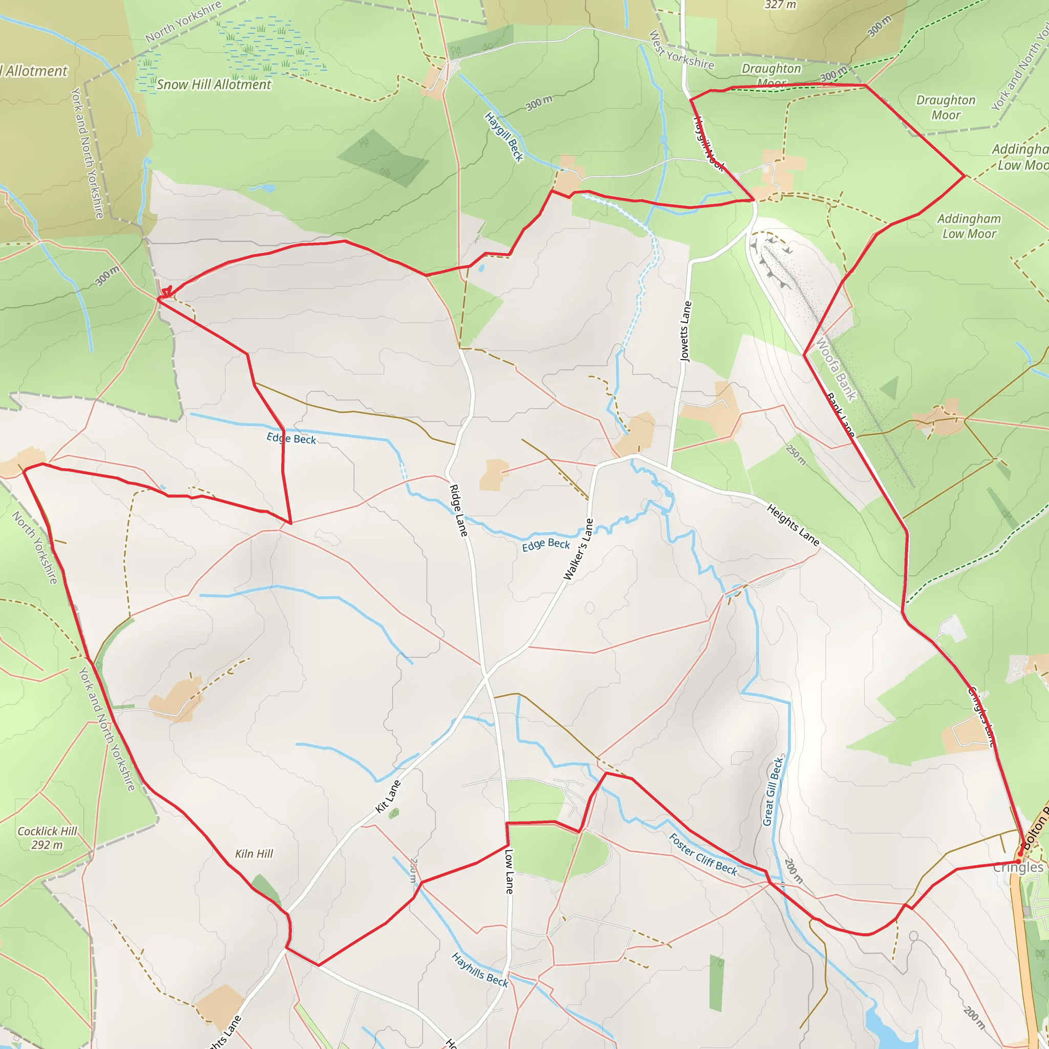 Below Silsden Moor from Cringles mobile static map
