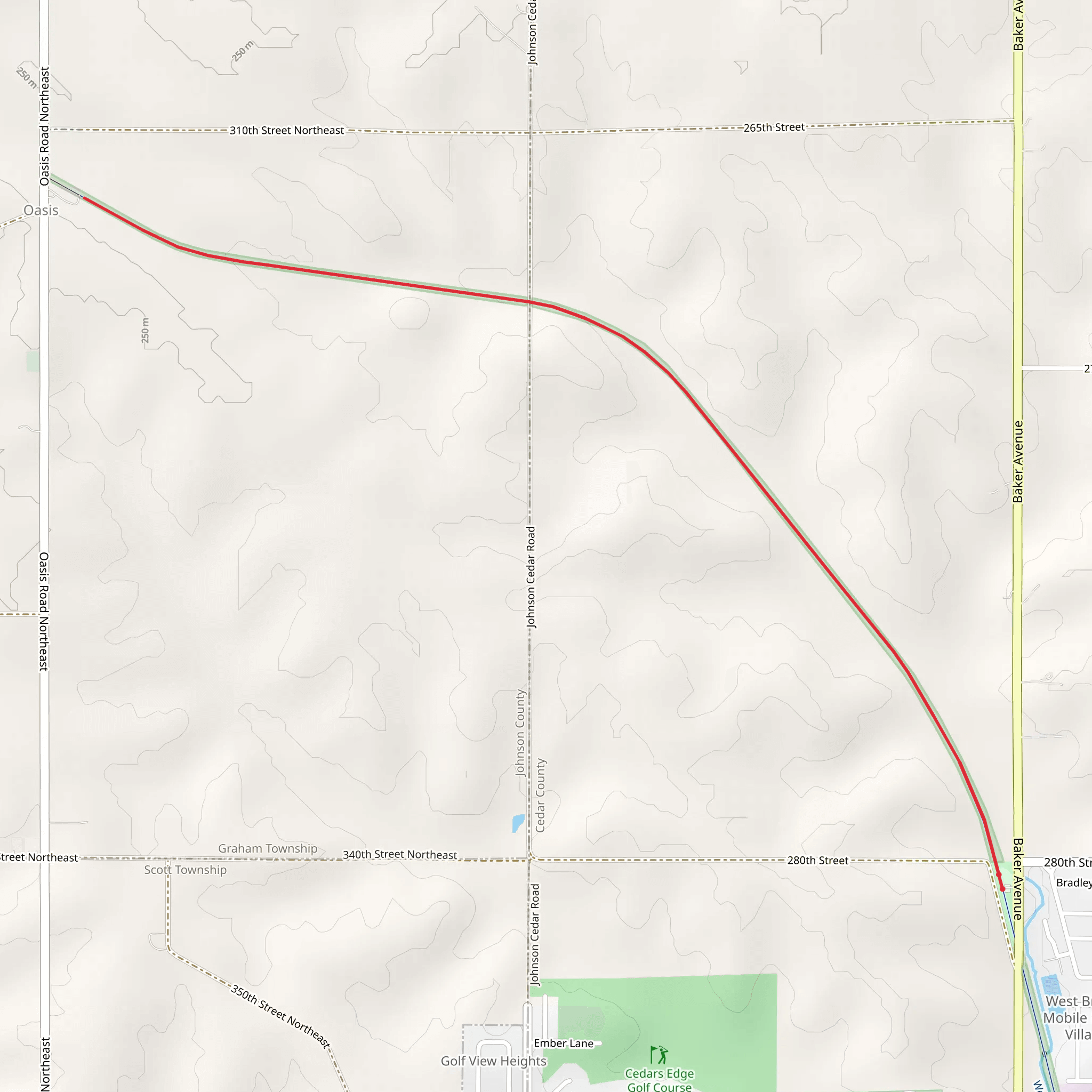 Hoover Nature Trail - 280th Street mobile static map