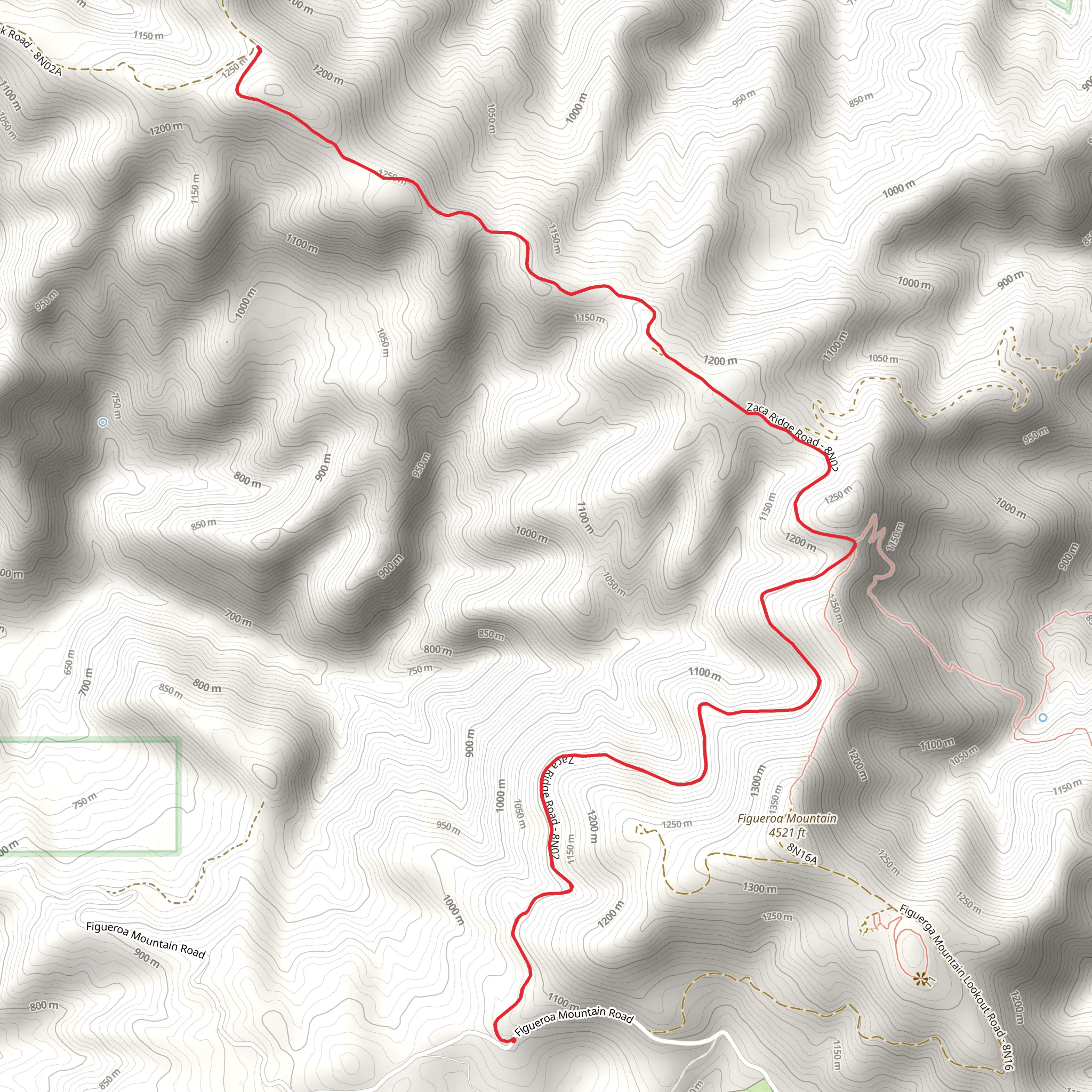 Figueroa Mountain Road Walk mobile static map
