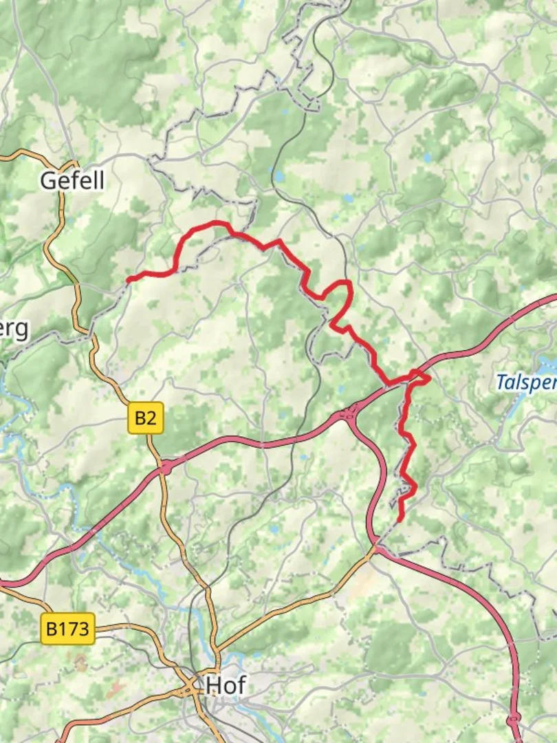 An image depicting the trail Ullitz to Modlareuth Walk and its surrounding area.