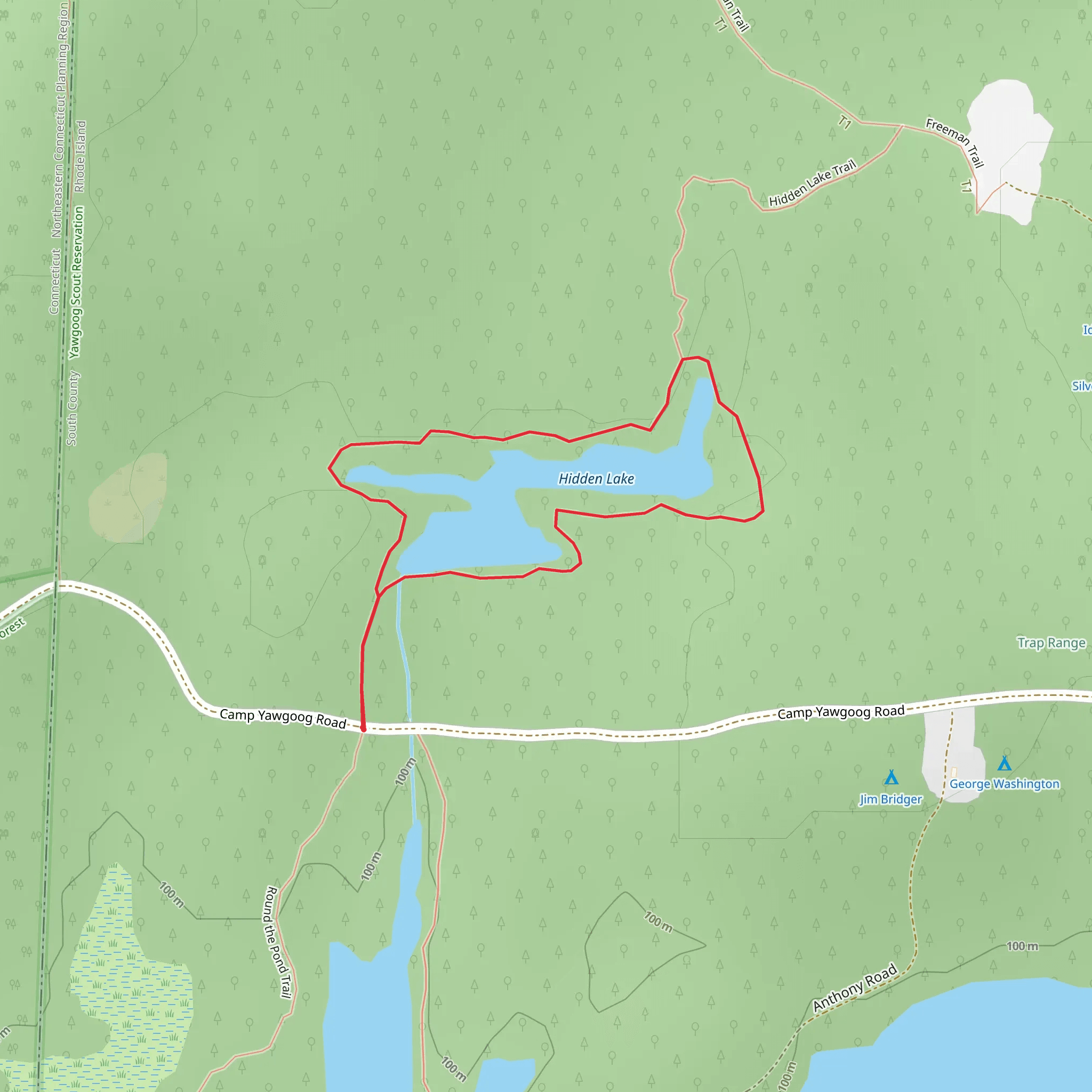 Hidden Lake Loop Trail mobile static map