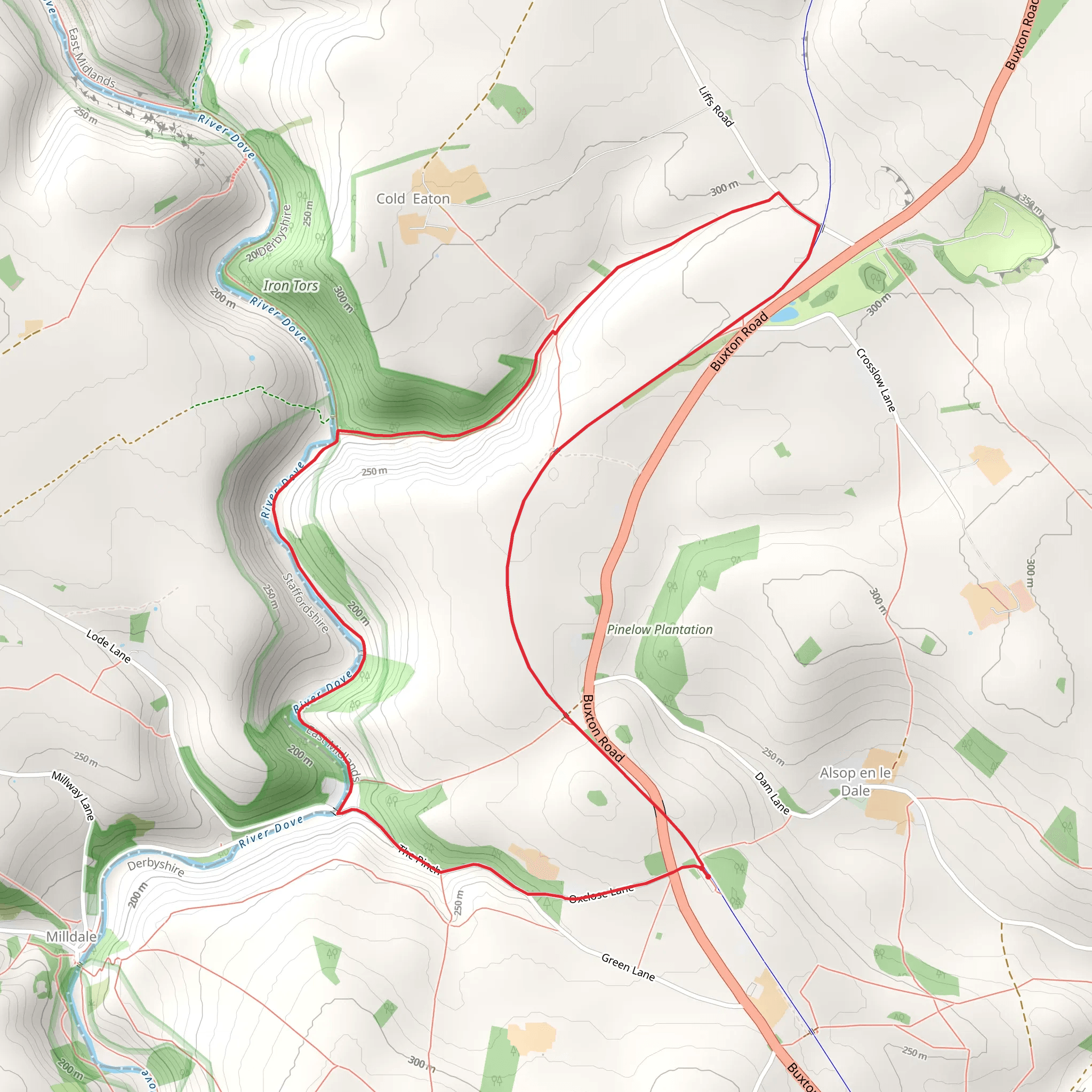 Alsop en le Dale Loop mobile static map