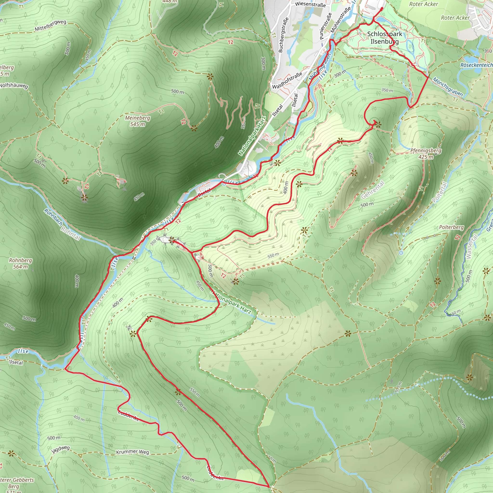 Nagelhuettenteich and Kammerberg via Bremer Weg mobile static map
