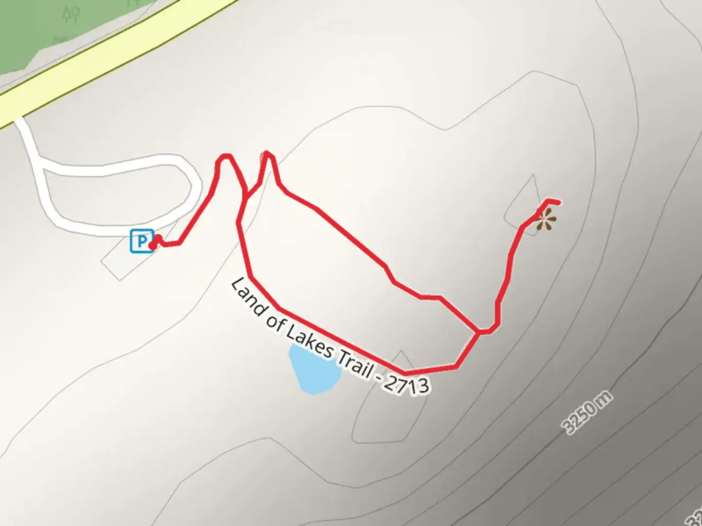 An image depicting the trail Land of Lakes Loop Trail and its surrounding area.