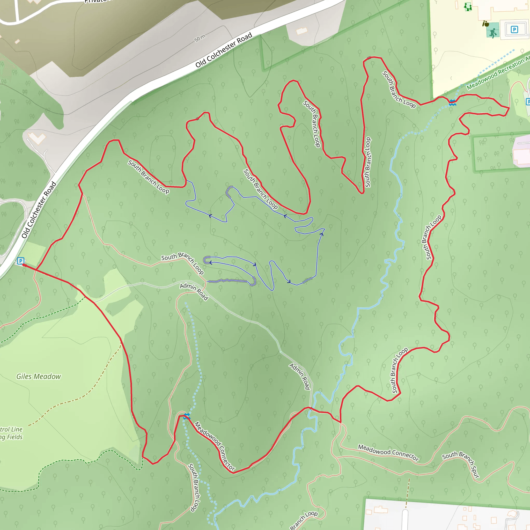 South Branch Loop and Meadowood Connector mobile static map