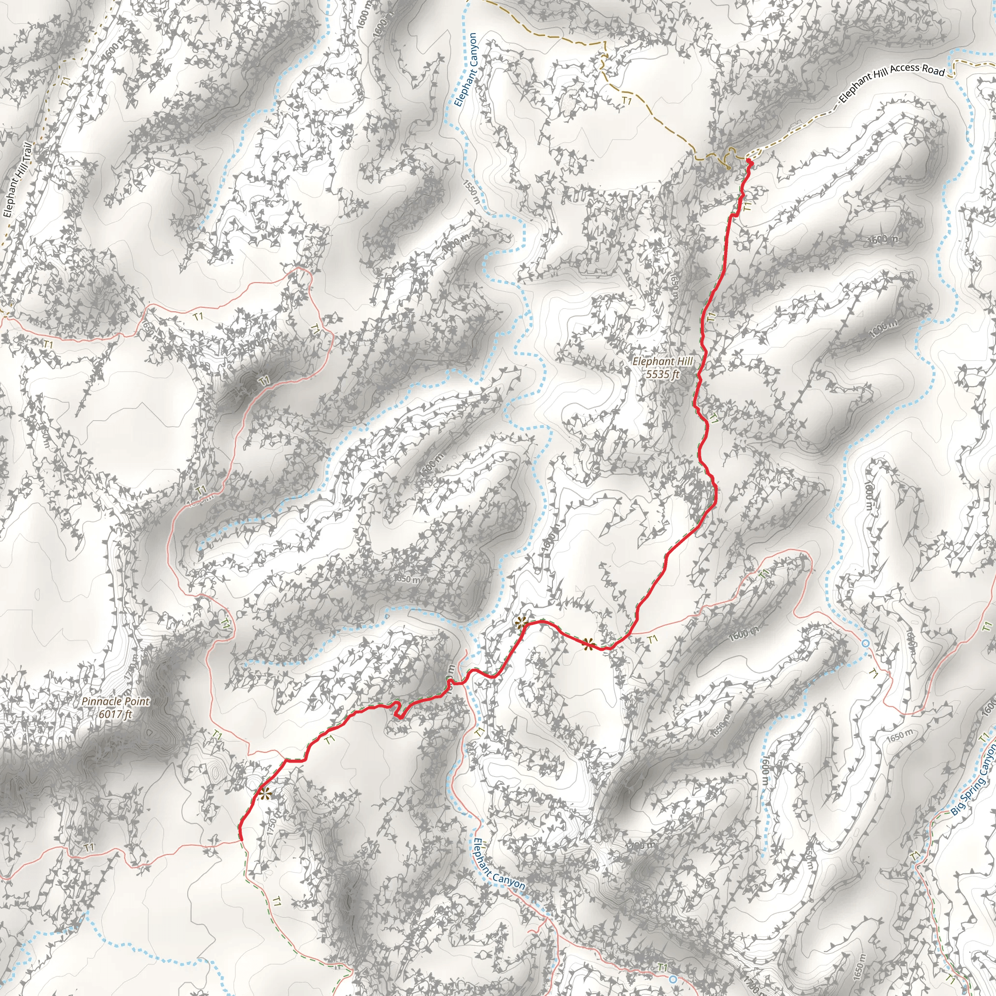 Chesler Park Trail via Elephant Hill Trail mobile static map