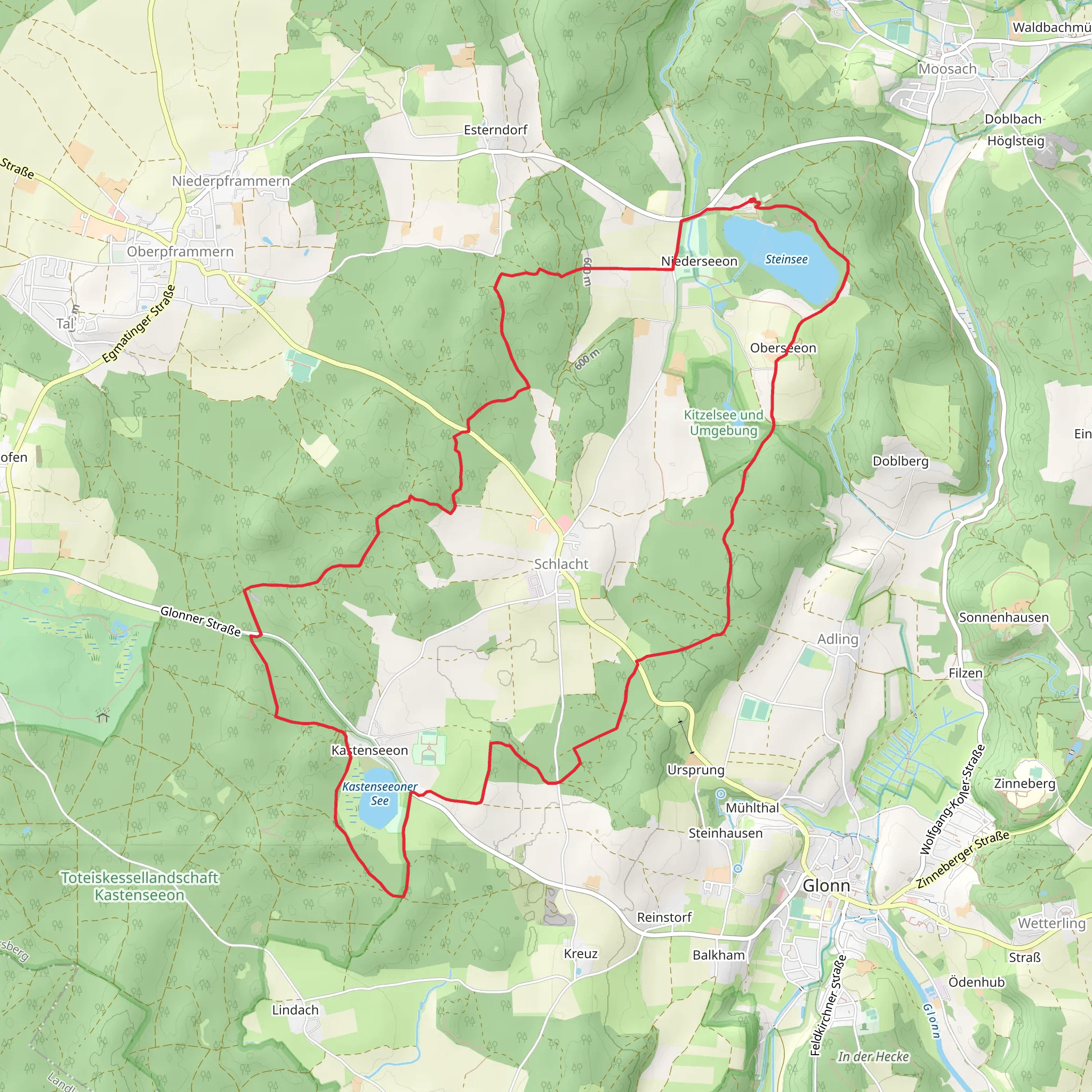 Steinsee and Kastenseeoner See Loop via Wanderweg mobile static map