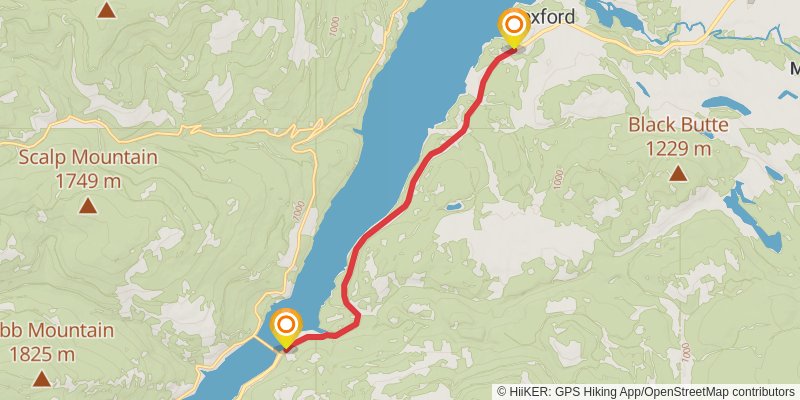 Pacific Northwest Trail stage 108 Map