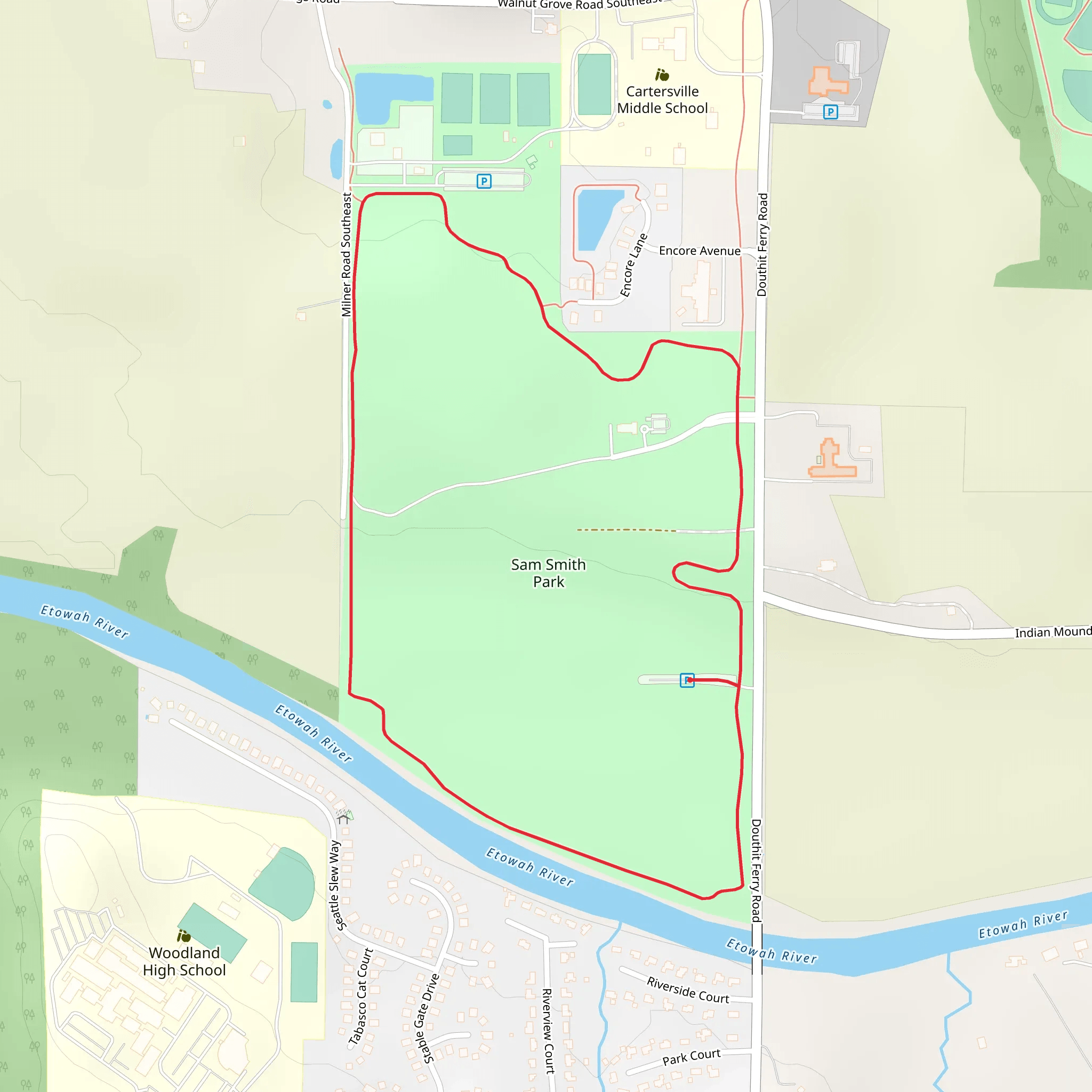 Sam Smith Park Loop mobile static map