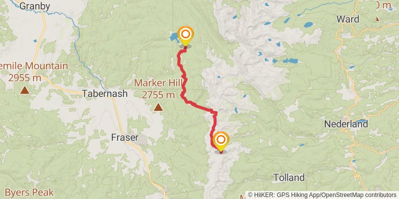 Continental Divide Trail - Colorado stage 54 Map
