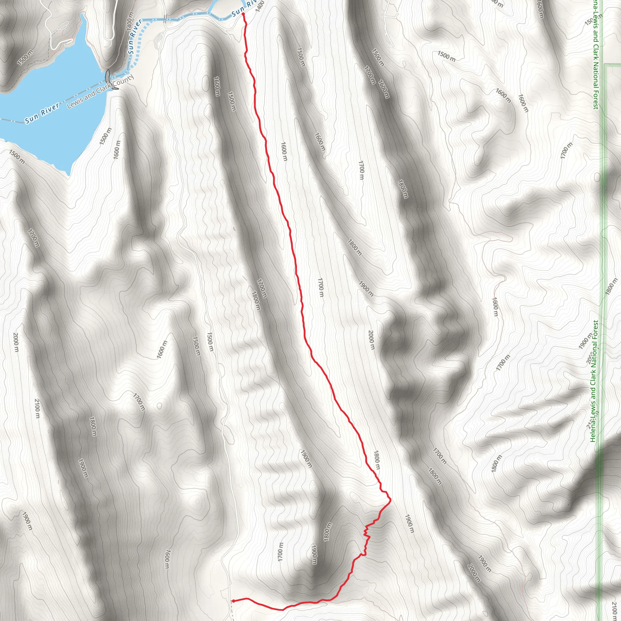 Norwegian Gulch Trail mobile static map