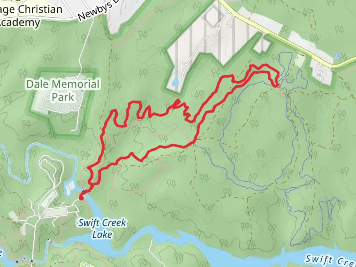 An image depicting the trail Blueberry Hill Loop and its surrounding area.