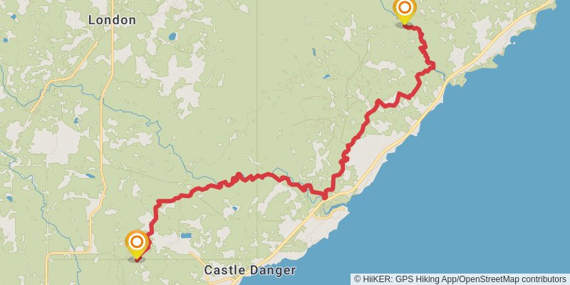 Superior Hiking Trail stage 8 Map