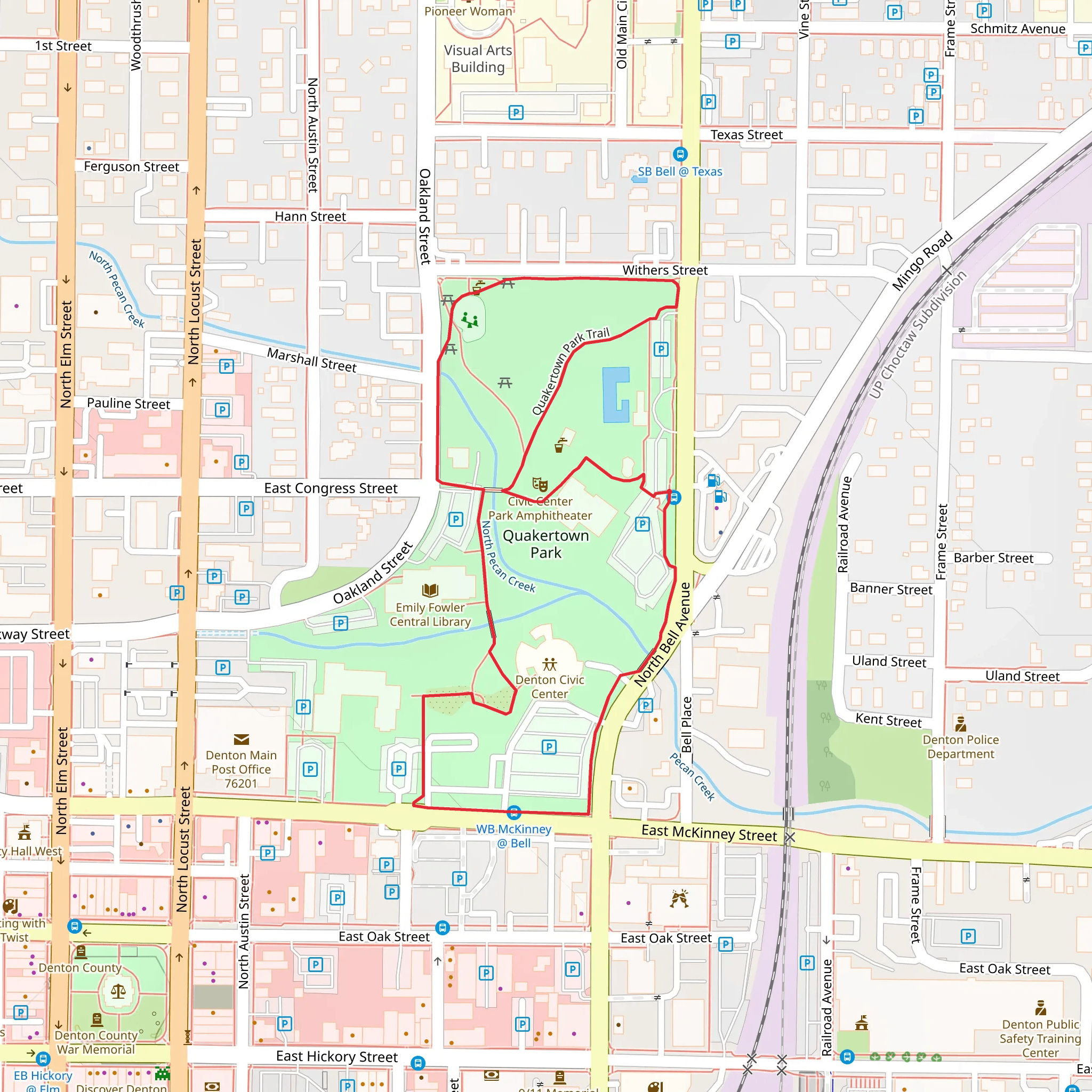 Quakertown Park Loop mobile static map